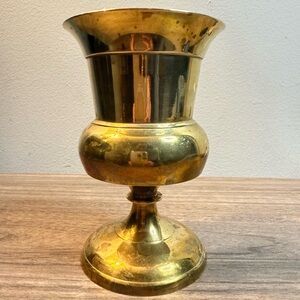 ❤️Vintage 5" Brass Chalice Trophy/Urn Pedestal Cup